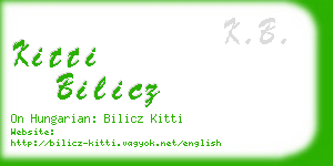 kitti bilicz business card